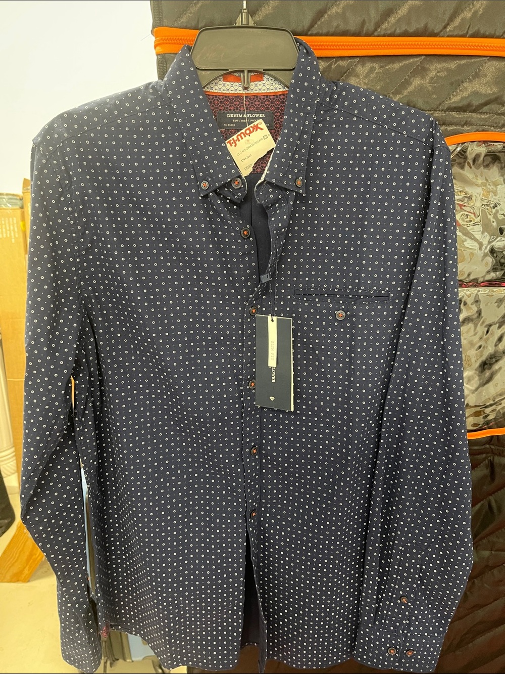 Casual Navy Dot Button-Down Shirt - Tommy Hilfiger